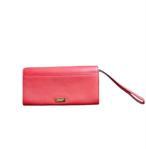 Kate Spade Convertable Red Bow  Wallet Women's Red Leather Wristlet - Picture 6 of 9
